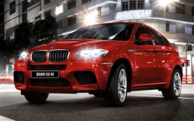 BMW X6 coche rojo vista frontal HD fondos de pantalla
