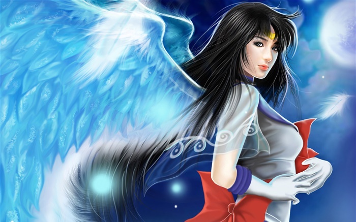 Hermosa anime angel chica Fondos de pantalla, imagen