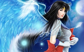 Hermosa anime angel chica HD fondos de pantalla