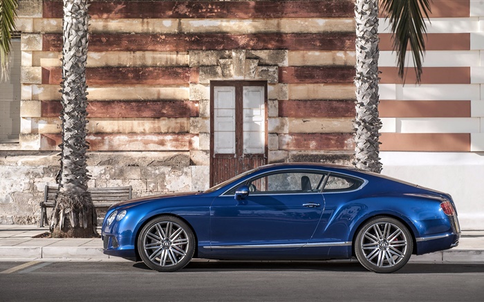 Bentley Continental GT coche azul Fondos de pantalla, imagen