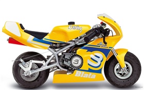 Blata minimotos motocicleta amarilla HD fondos de pantalla