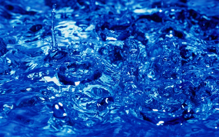 El agua azul primer plano, splash Fondos de pantalla, imagen