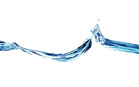 Danza del agua azul, fondo blanco HD fondos de pantalla