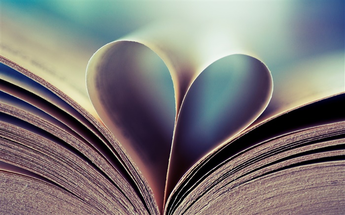 Libro, página, amor corazones Fondos de pantalla, imagen