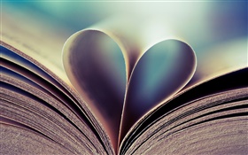 Libro, página, amor corazones HD fondos de pantalla