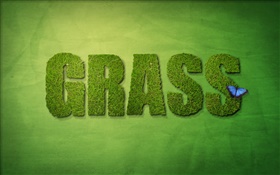 diseño creativo, la hierba verde