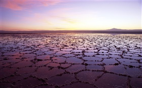 Mar muerto, paisaje hermoso atardecer HD fondos de pantalla