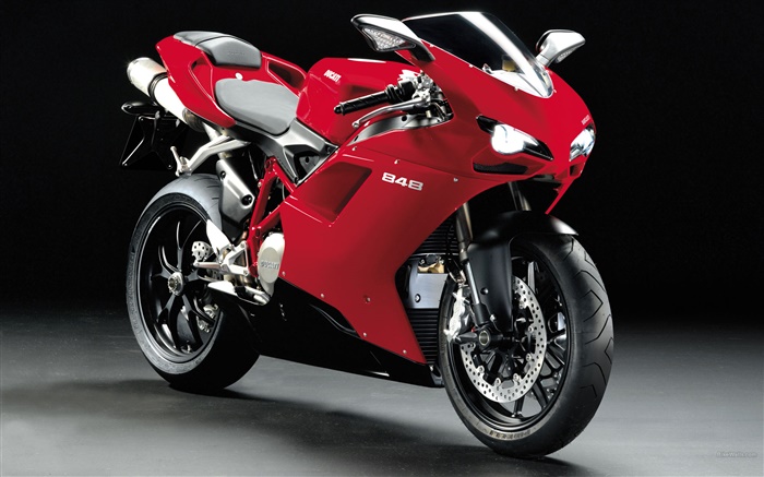 Ducati 848 motocicleta roja Fondos de pantalla, imagen