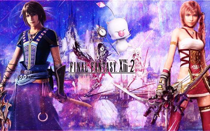 Final Fantasy XIII-2, con pantalla grande del juego Fondos de pantalla, imagen