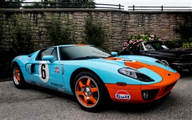 Ford GT40 azul superdeportivo