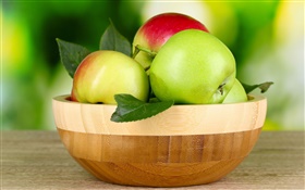 Fruta fresca, manzanas verdes y rojas HD fondos de pantalla