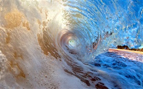 Hawai, olas, túnel de agua HD fondos de pantalla