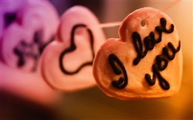 Te quiero, corazones del amor galletas HD fondos de pantalla
