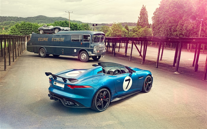 7 Concepto Jaguar Proyecto coche azul Fondos de pantalla, imagen