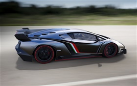 Lamborghini Veneno azul velocidad superdeportivo HD fondos de pantalla