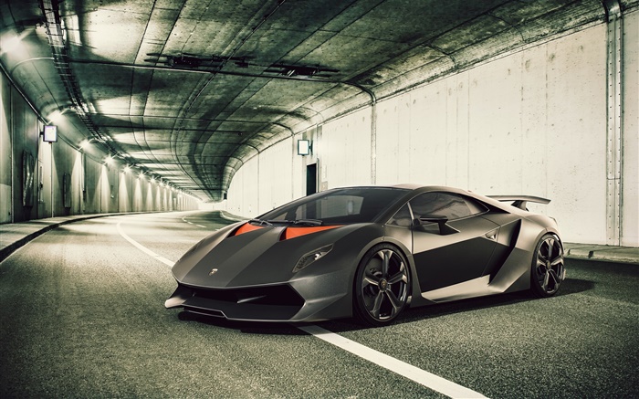 Lamborghini supercar negro Fondos de pantalla, imagen