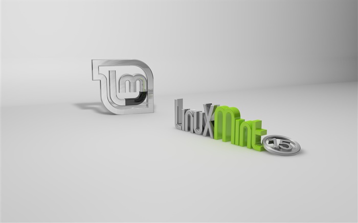 Linux Mint 15 Sistema logo 3D Fondos de pantalla, imagen