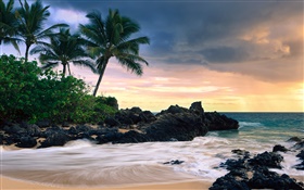 Makena Cove, Isla de Maui, Hawai, playa secreta HD fondos de pantalla