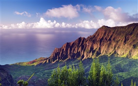 Atardecer State Park Na Pali Coast en Hawai HD fondos de pantalla
