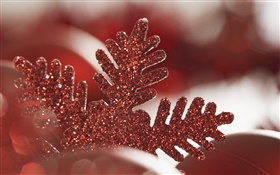 La decoración del copo de nieve de Navidad roja