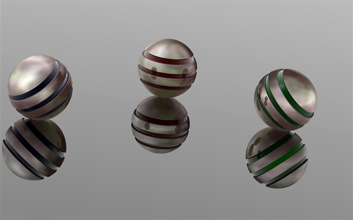 Tres bolas 3D Fondos de pantalla, imagen