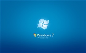 Windows 7 Professional, fondo azul