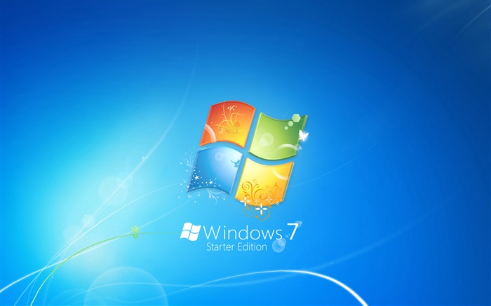 Windows 7 Starter Edition, fondo azul Fondos de pantalla, imagen