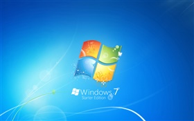 Windows 7 Starter Edition, fondo azul