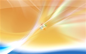 Logotipo de Windows, fondo abstracto, naranja y azul
