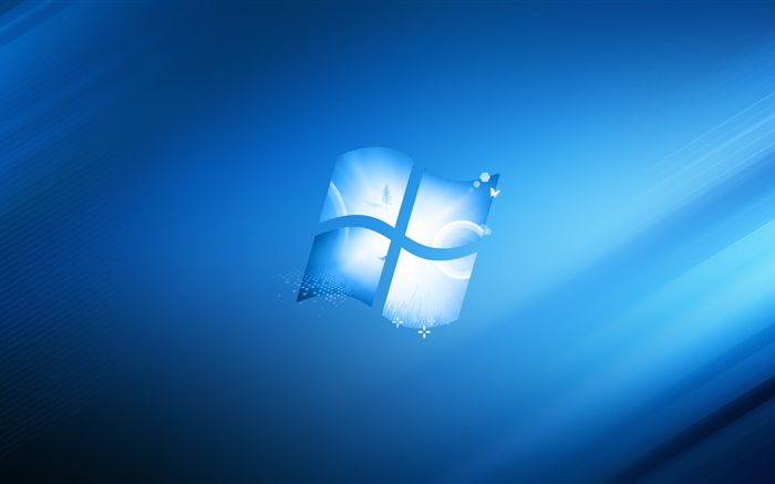 Logotipo de Windows, fondo azul estilo Fondos de pantalla, imagen