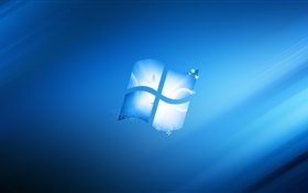 Logotipo de Windows, fondo azul estilo HD fondos de pantalla