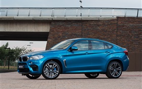 2015 BMW X6M ZA-spec F16 coche azul SUV HD fondos de pantalla