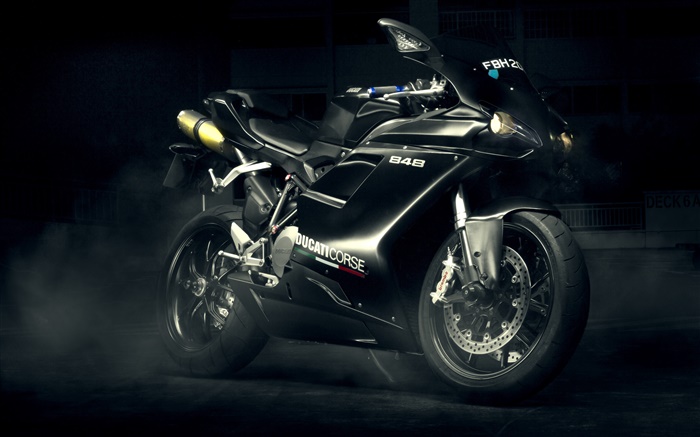Ducati 848 Evo motocicleta negro Fondos de pantalla, imagen