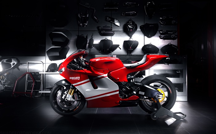 Motocicleta roja Ducati Fondos de pantalla, imagen