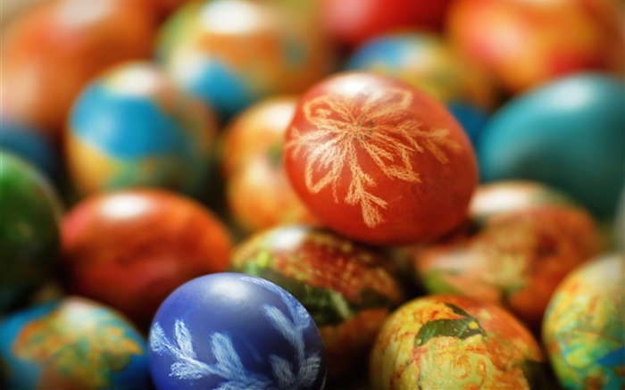 Pascua, huevos de colores Fondos de pantalla, imagen