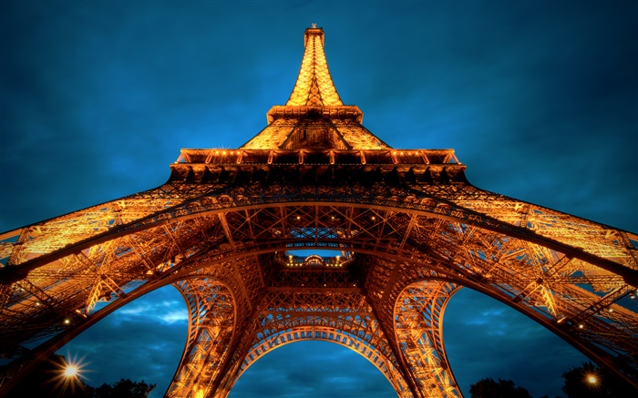 Torre Eiffel, la noche, París Fondos de pantalla, imagen