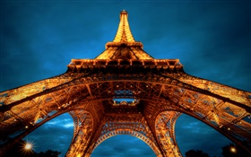 Torre Eiffel, la noche, París