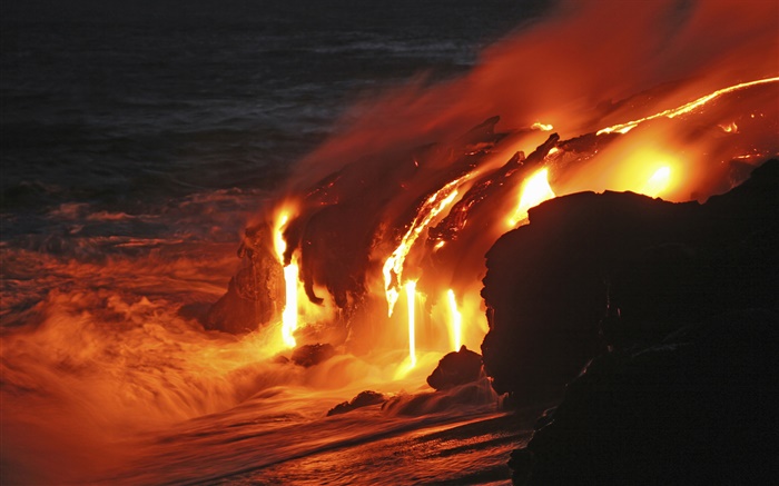 Flujo de lava de Kilauea, Hawaii Fondos de pantalla, imagen