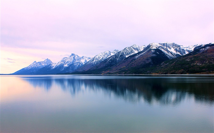 Teton Range, lago, Wyoming, EE.UU. Fondos de pantalla, imagen