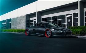 Audi R8 supercar negro HD fondos de pantalla