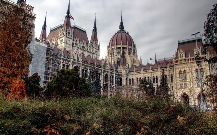 Budapest, Hungría, la ciudad, el parlamento, edificios Fondos de pantalla, imagen