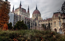 Budapest, Hungría, la ciudad, el parlamento, edificios HD fondos de pantalla