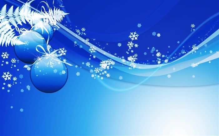 Cuadros de temática, bolas, estilo azul de la Navidad Fondos de pantalla, imagen
