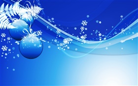 Cuadros de temática, bolas, estilo azul de la Navidad HD fondos de pantalla