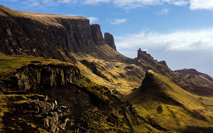 Pendiente, montaña, isla de Skye, Escocia, Reino Unido Fondos de pantalla, imagen