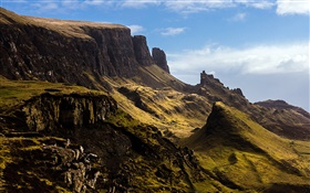 Pendiente, montaña, isla de Skye, Escocia, Reino Unido
