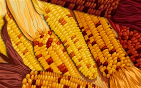 Vector de imagen, de maíz de cerca