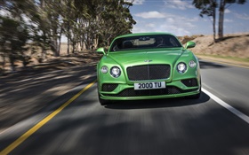 2015 Bentley Continental GT Speed superdeportivo, verde
