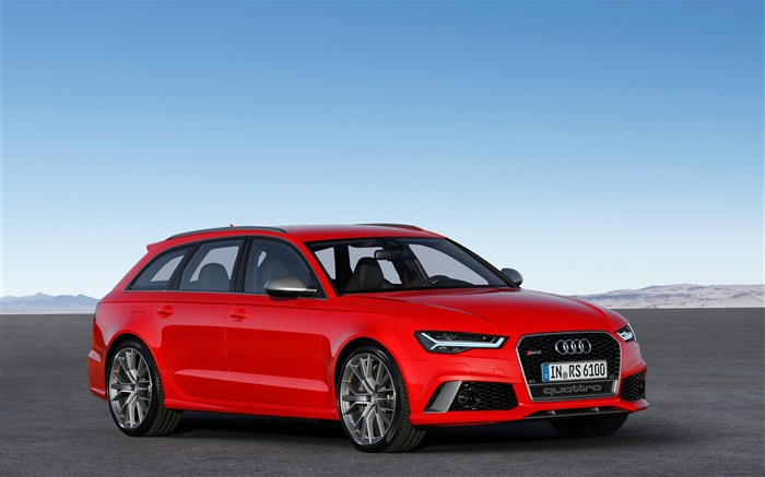 Audi RS 6 coche rojo Fondos de pantalla, imagen
