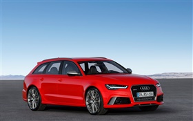 Audi RS 6 coche rojo HD fondos de pantalla